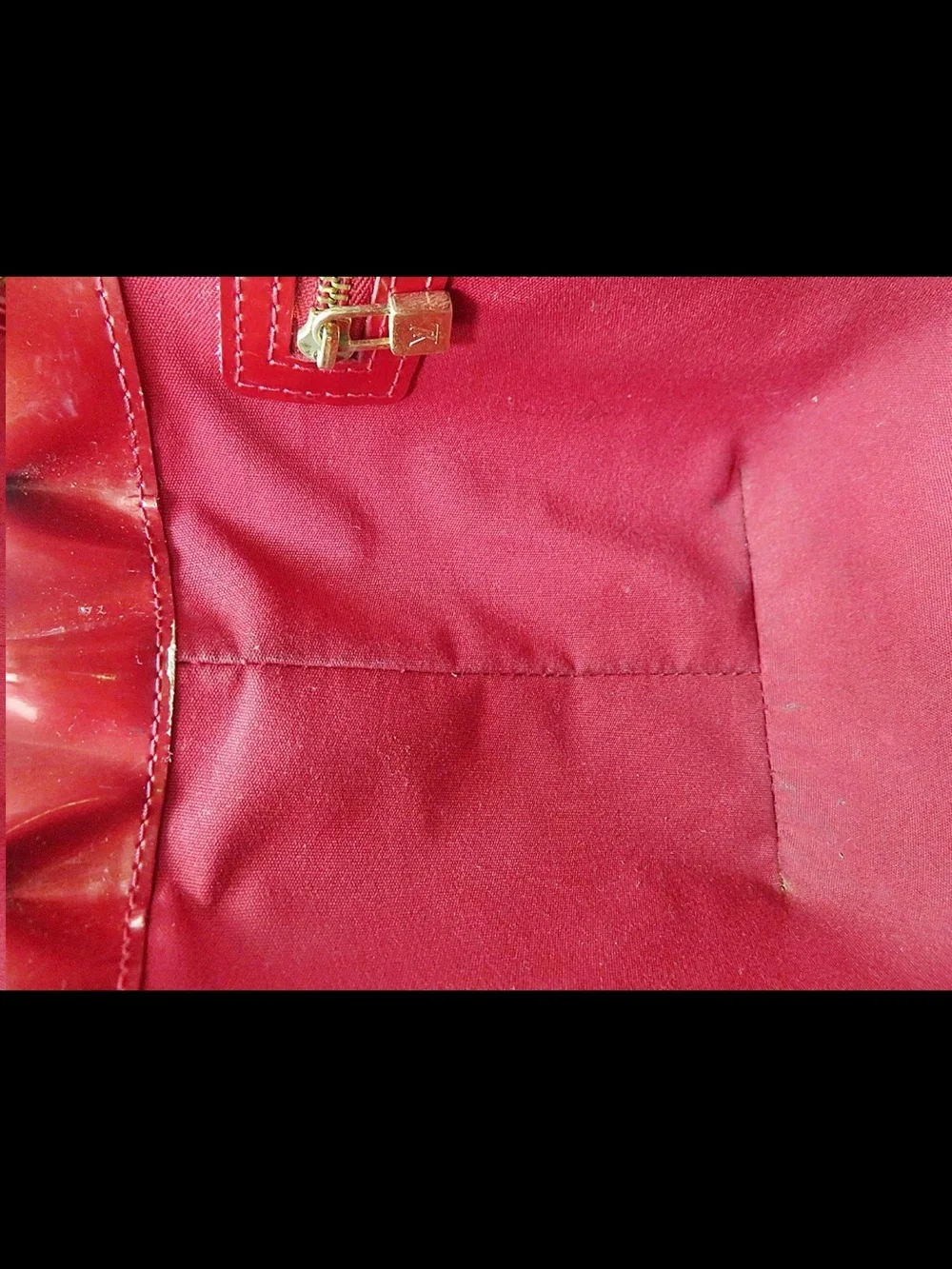Louis Vuitton shiny red
